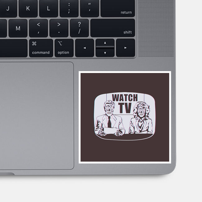 Watch TV-none glossy sticker-daveleonardo