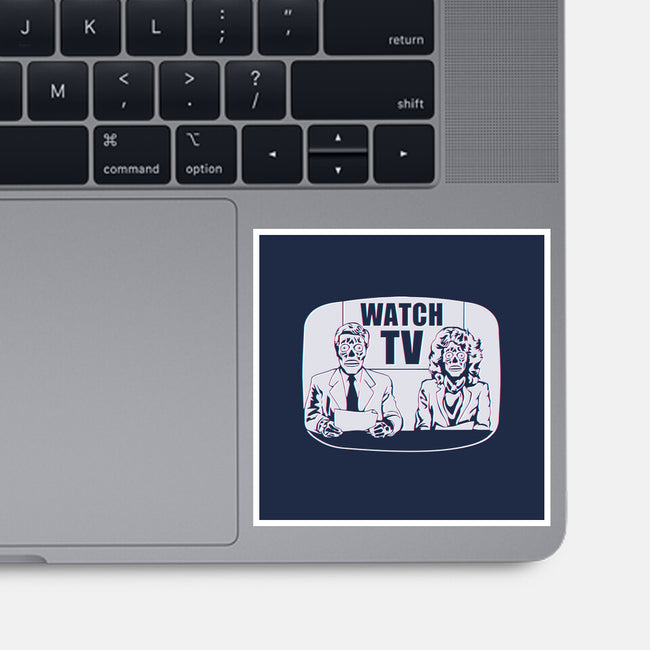 Watch TV-none glossy sticker-daveleonardo