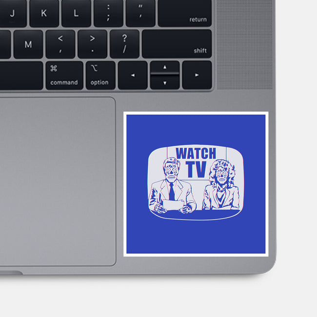 Watch TV-none glossy sticker-daveleonardo