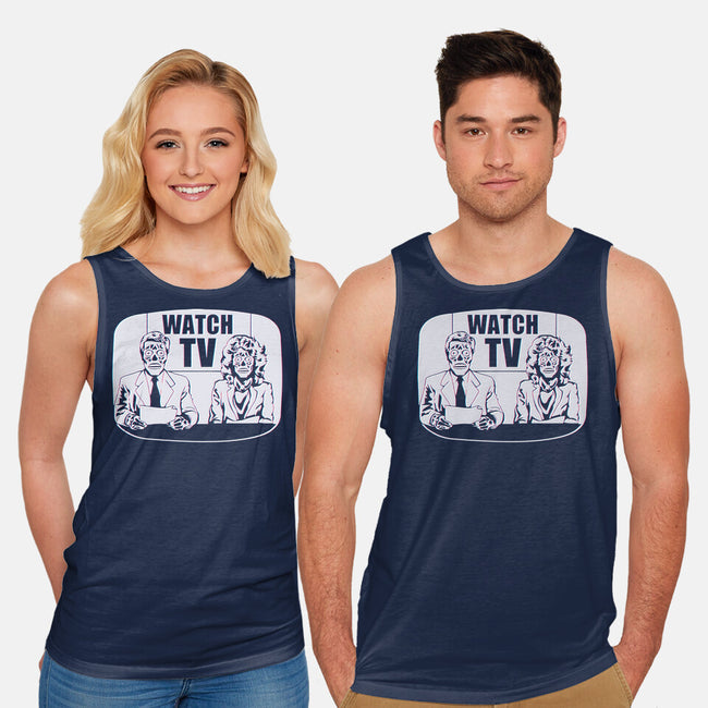 Watch TV-unisex basic tank-daveleonardo