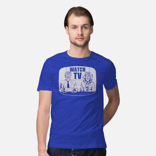 Watch TV-mens premium tee-daveleonardo