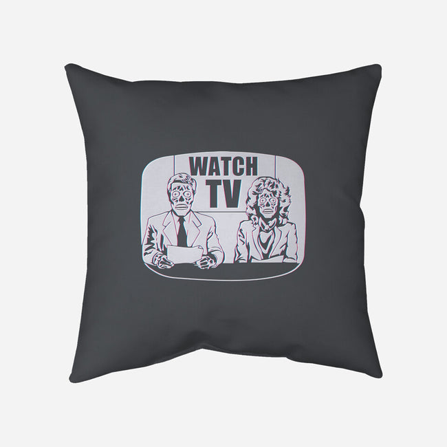 Watch TV-none removable cover w insert throw pillow-daveleonardo