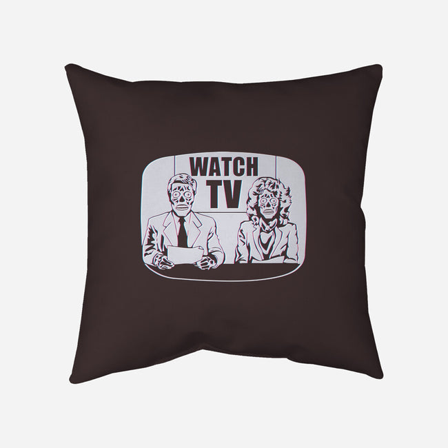 Watch TV-none removable cover w insert throw pillow-daveleonardo