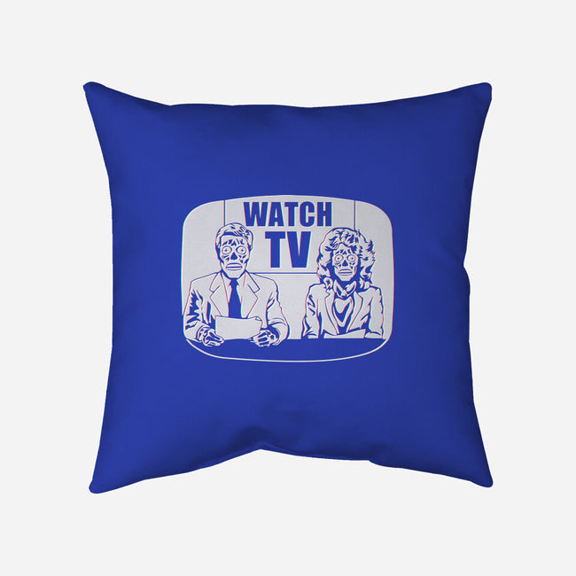Watch TV-none removable cover w insert throw pillow-daveleonardo
