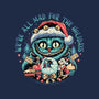 Christmas Cat-none removable cover w insert throw pillow-momma_gorilla