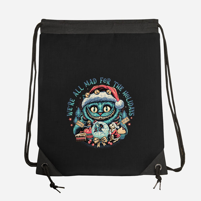 Christmas Cat-none drawstring bag-momma_gorilla