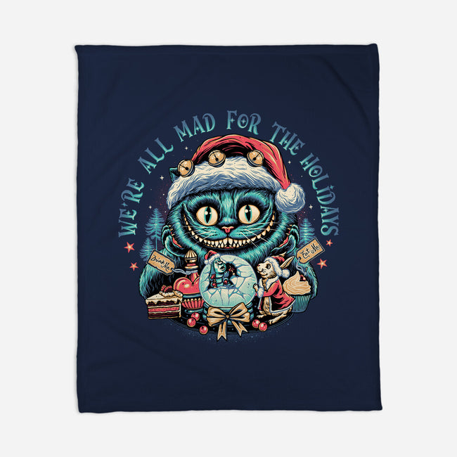 Christmas Cat-none fleece blanket-momma_gorilla