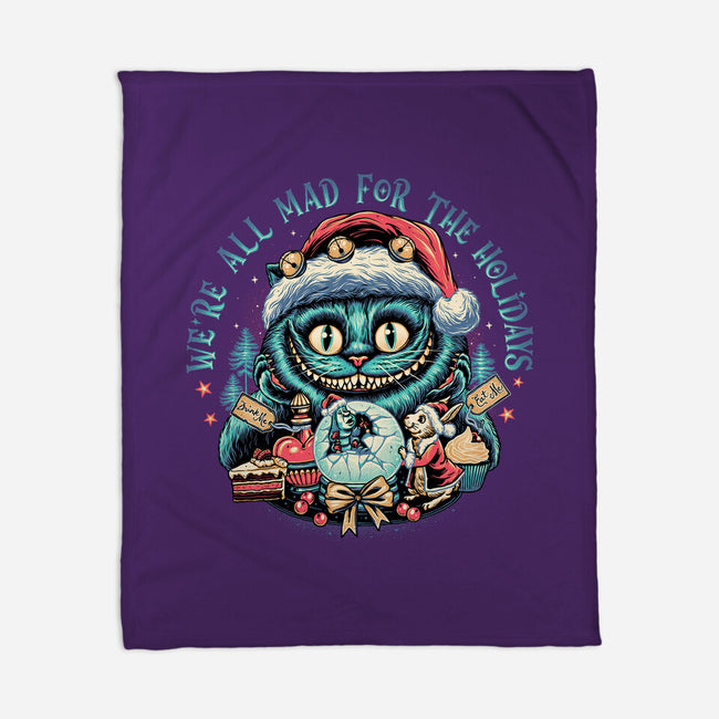 Christmas Cat-none fleece blanket-momma_gorilla