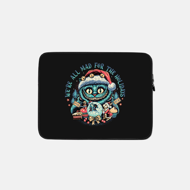 Christmas Cat-none zippered laptop sleeve-momma_gorilla