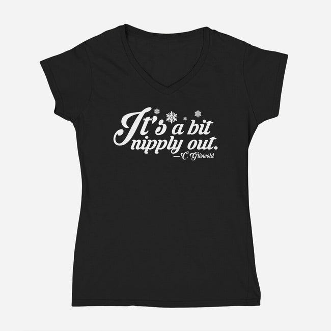 Nippy-womens v-neck tee-jrberger