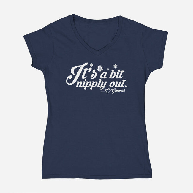 Nippy-womens v-neck tee-jrberger