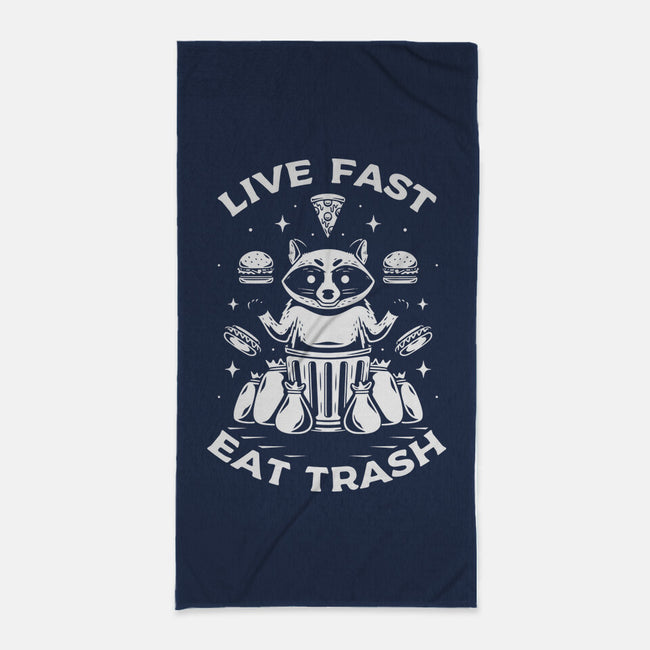 And Eat Trash-none beach towel-Alundrart