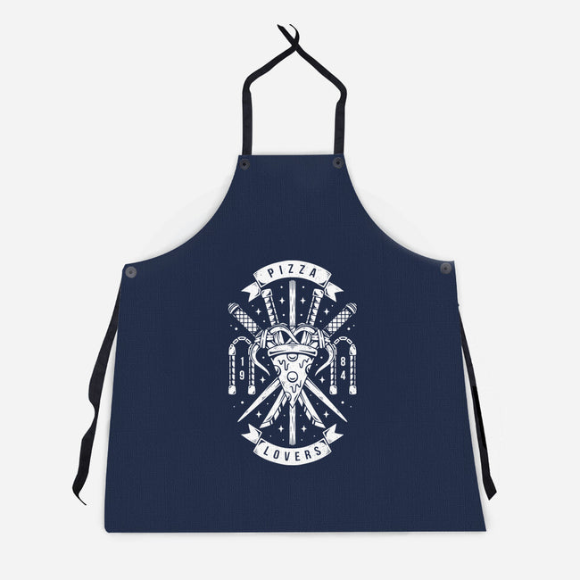 Turtle Pizza Lovers-unisex kitchen apron-Alundrart