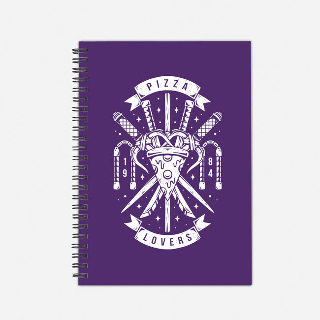 Turtle Pizza Lovers-none dot grid notebook-Alundrart