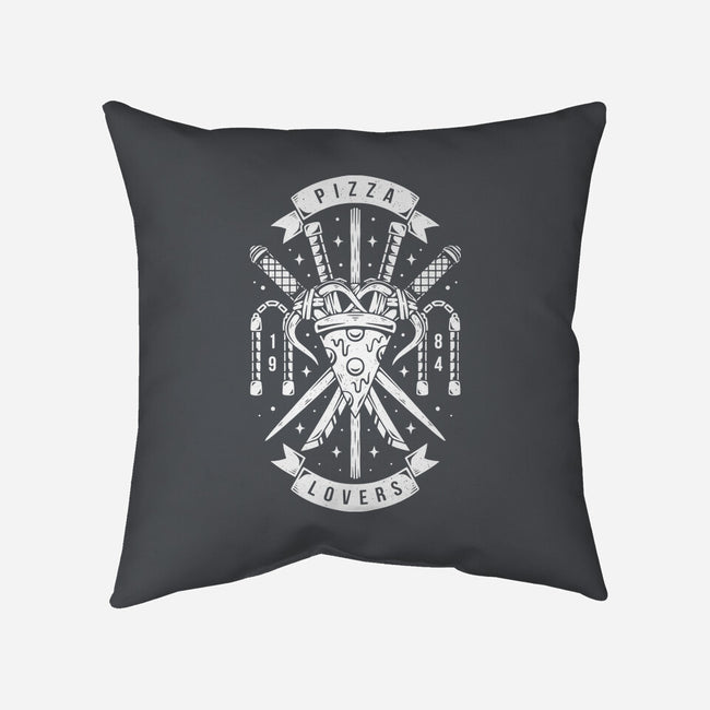 Turtle Pizza Lovers-none removable cover w insert throw pillow-Alundrart