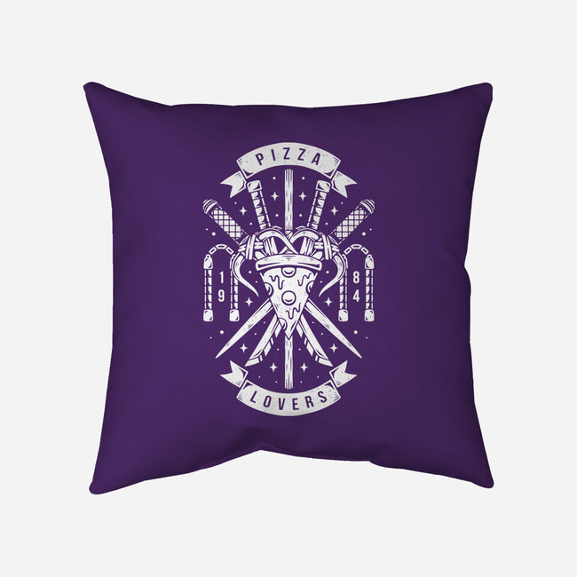 Turtle Pizza Lovers-none removable cover w insert throw pillow-Alundrart