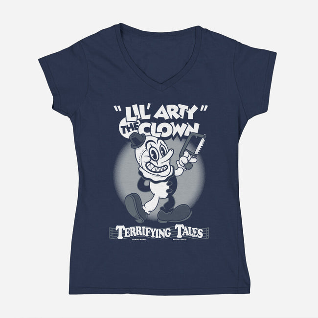 Lil' Arty-womens v-neck tee-Nemons