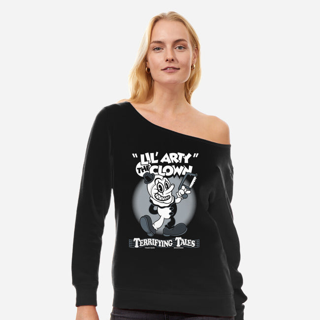 Lil' Arty-womens off shoulder sweatshirt-Nemons