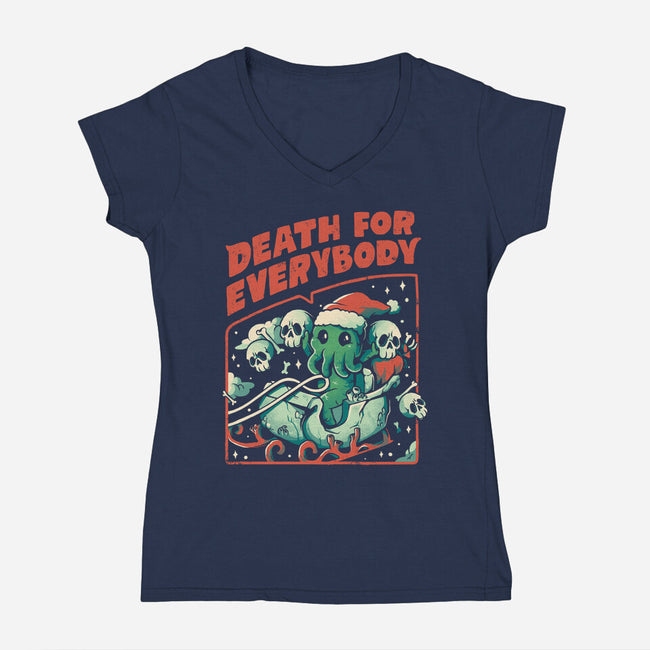 Death For Everybody-womens v-neck tee-eduely