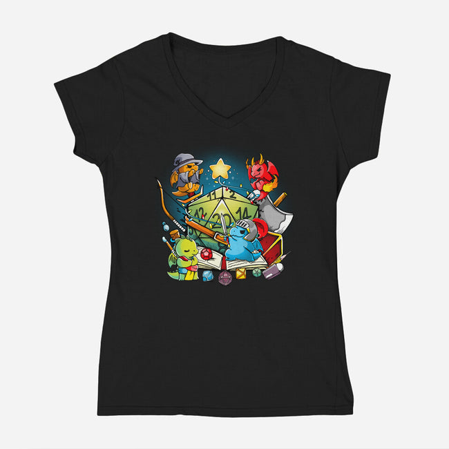 Rpg Christmas-womens v-neck tee-Vallina84