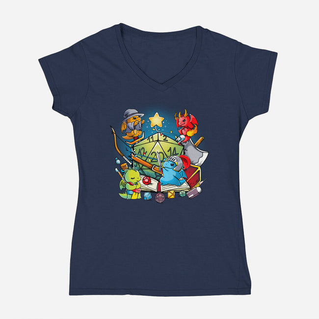 Rpg Christmas-womens v-neck tee-Vallina84