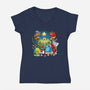 Rpg Christmas-womens v-neck tee-Vallina84