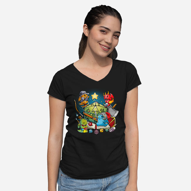Rpg Christmas-womens v-neck tee-Vallina84