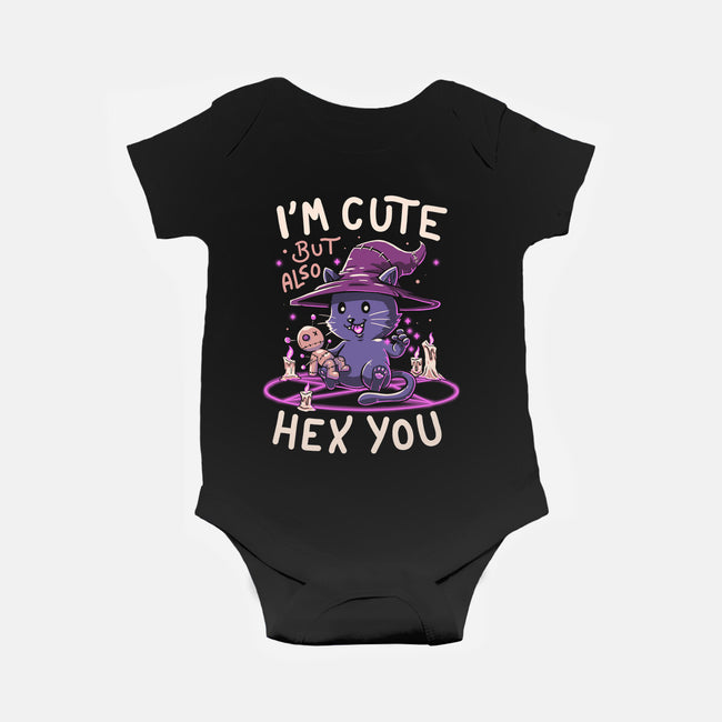 I'm Cute But Also Hex You-baby basic onesie-koalastudio