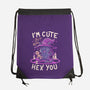 I'm Cute But Also Hex You-none drawstring bag-koalastudio