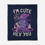 I'm Cute But Also Hex You-none fleece blanket-koalastudio