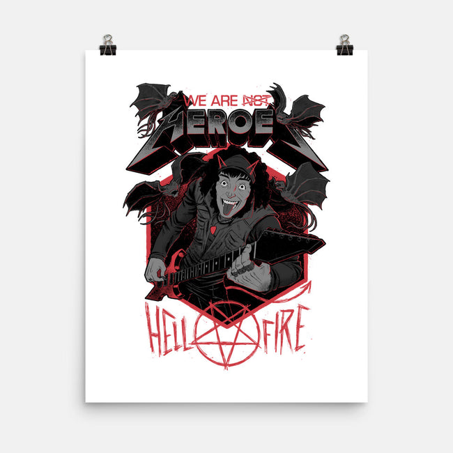 Eddie The Hero Of Hawkins-none matte poster-The Inked Smith