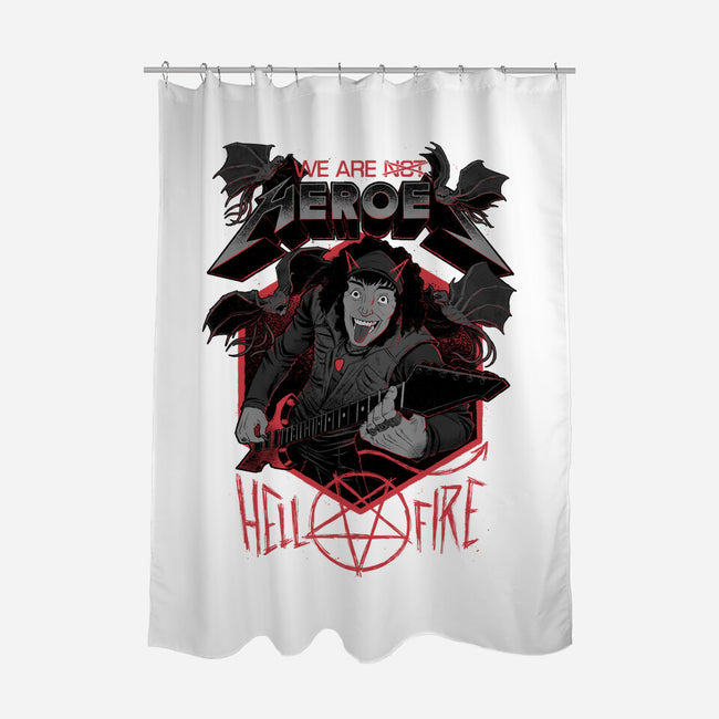 Eddie The Hero Of Hawkins-none polyester shower curtain-The Inked Smith