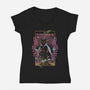 Tarot Cat-womens v-neck tee-yumie