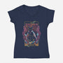 Tarot Cat-womens v-neck tee-yumie
