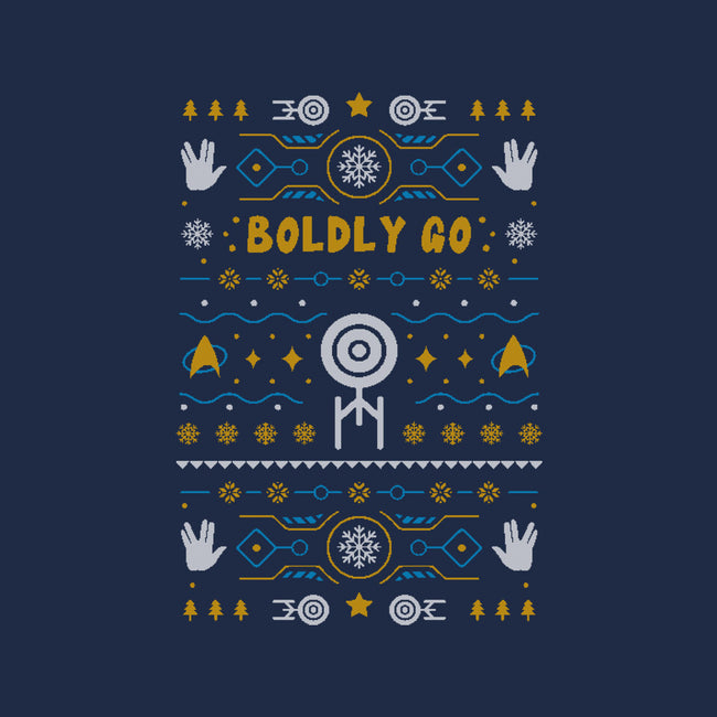 Boldly Into Christmas-none polyester shower curtain-Logozaste