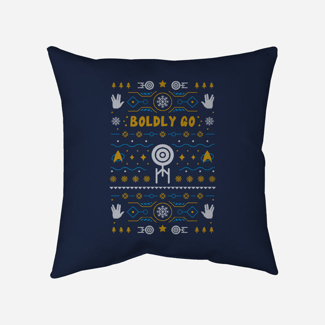 Boldly Into Christmas-none removable cover w insert throw pillow-Logozaste