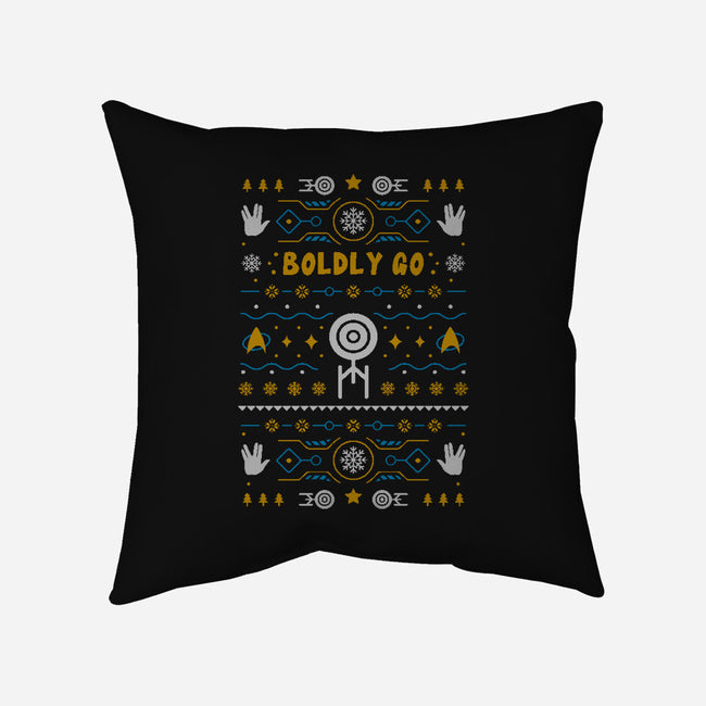 Boldly Into Christmas-none removable cover throw pillow-Logozaste