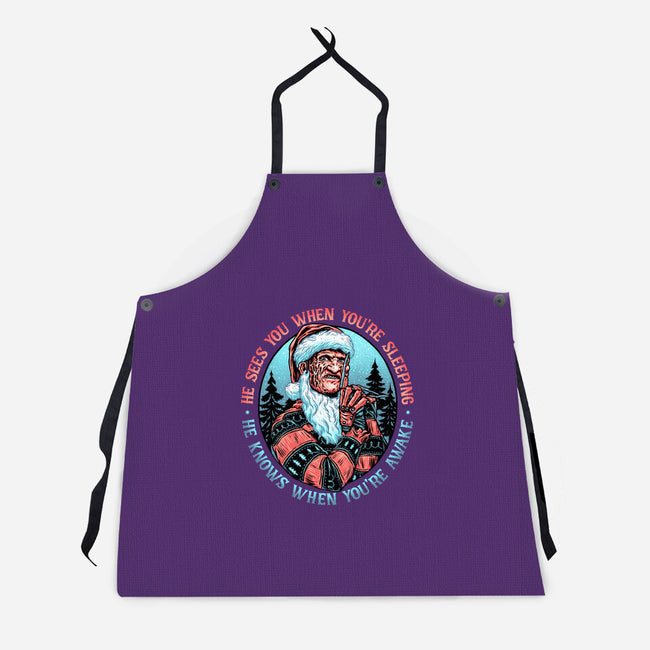 Nightmare Santa-unisex kitchen apron-momma_gorilla