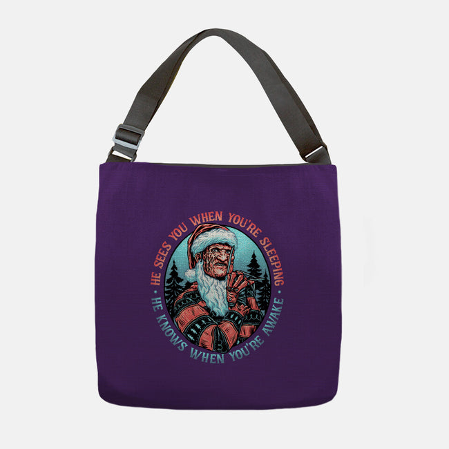 Nightmare Santa-none adjustable tote bag-momma_gorilla
