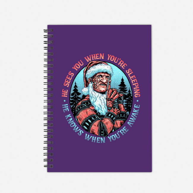 Nightmare Santa-none dot grid notebook-momma_gorilla