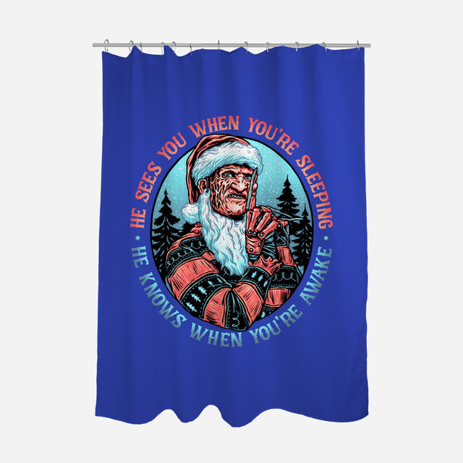 Nightmare Santa-none polyester shower curtain-momma_gorilla