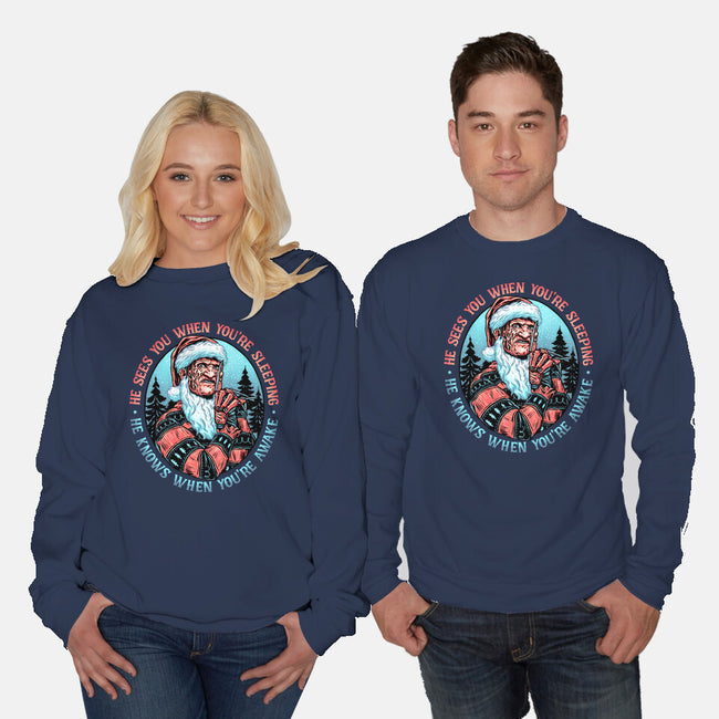 Nightmare Santa-unisex crew neck sweatshirt-momma_gorilla
