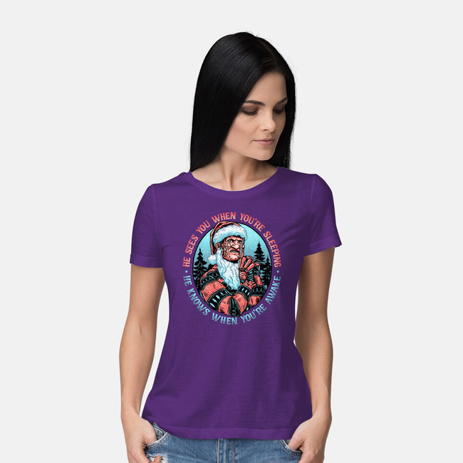 Nightmare Santa-womens basic tee-momma_gorilla