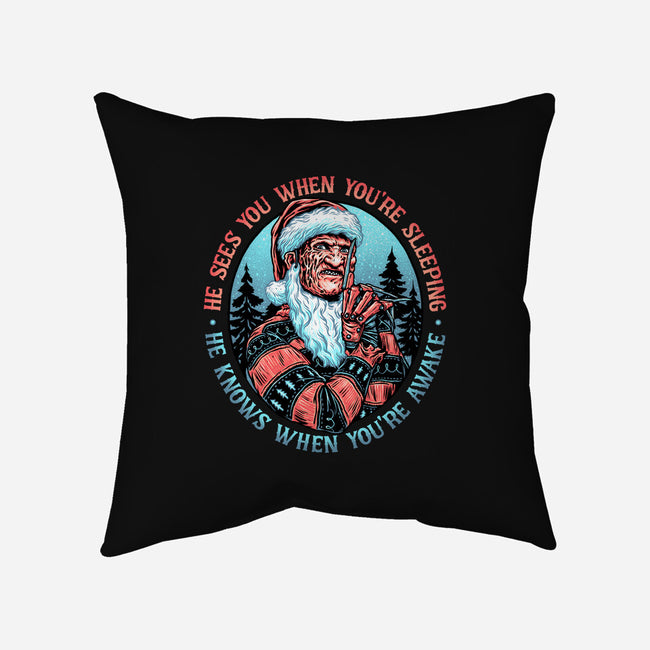 Nightmare Santa-none removable cover w insert throw pillow-momma_gorilla