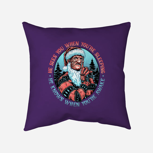 Nightmare Santa-none removable cover w insert throw pillow-momma_gorilla