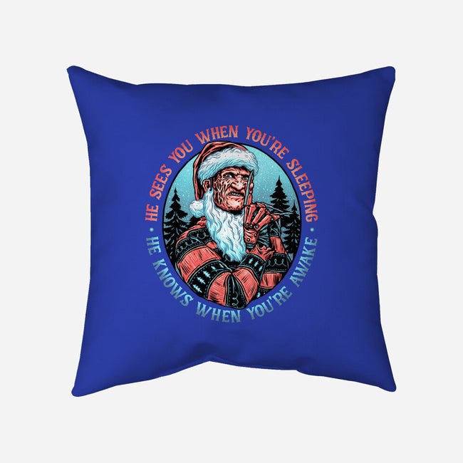 Nightmare Santa-none removable cover w insert throw pillow-momma_gorilla