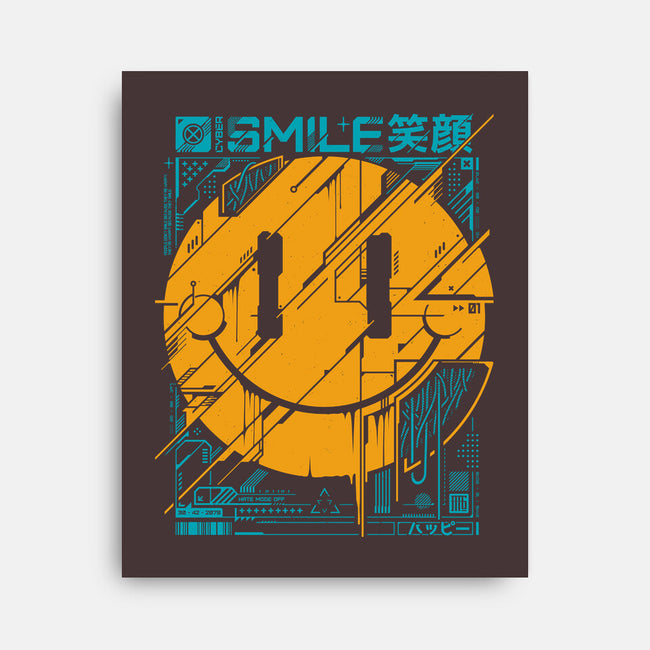 Cyber Smile-none stretched canvas-StudioM6