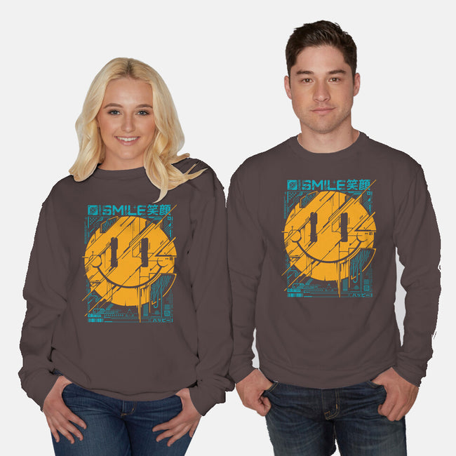 Cyber Smile-unisex crew neck sweatshirt-StudioM6