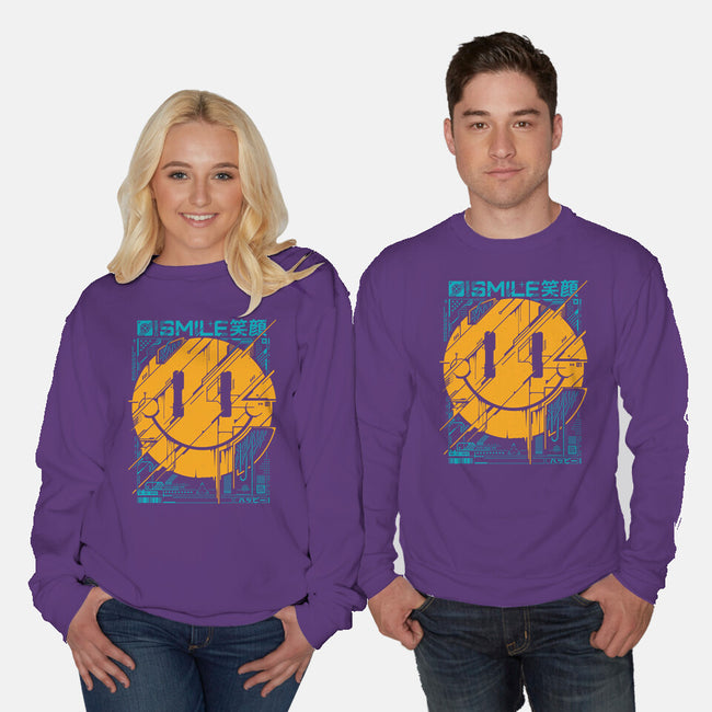 Cyber Smile-unisex crew neck sweatshirt-StudioM6