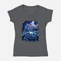 The Knight Of Hallownest-womens v-neck tee-Bruno Mota